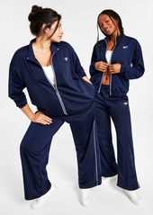 Reebok Women's Logo Tricot Long-Sleeve Track Jacket, A Macy's Exclusive - Vector Navy