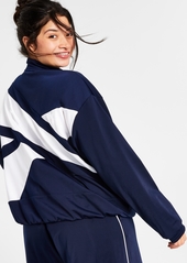 Reebok Women's Logo Tricot Long-Sleeve Track Jacket, A Macy's Exclusive - Vector Navy