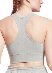 Reebok Women's Low Impact Graphic Logo Cotton Sports Bra - Medium Grey Heather