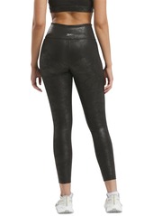 Reebok Women's Lux Faux Leather High Rise Leggings - Black