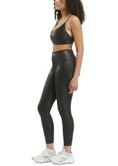 Reebok Women's Lux Faux Leather High Rise Leggings - Black