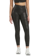 Reebok Women's Lux Faux Leather High Rise Leggings - Black