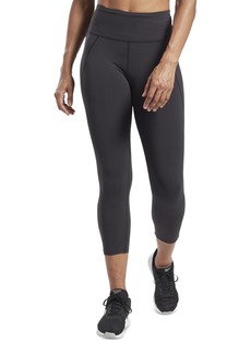 Reebok Women's Lux High-Rise Pull-On 3/4 Leggings - Black