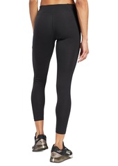 Reebok Women's Mid-rise Full Length Small Logo Leggings - Green