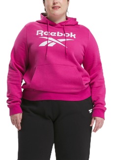 Reebok Women's Plus Size Identity Big Logo Fleece Hoodie