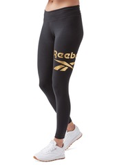 Reebok Women's Shine Full-Length Logo Leggings, Created for Macy's - Black