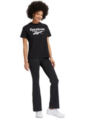 Reebok Women's Short Sleeve Logo Graphic T-Shirt - Chalk Melange