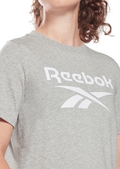 Reebok Women's Short Sleeve Logo Graphic T-Shirt - Med Gray