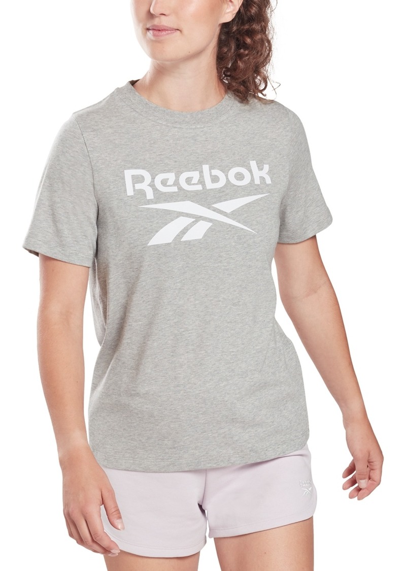 Reebok Women's Short Sleeve Logo Graphic T-Shirt - Med Gray