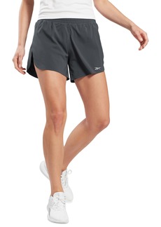 "Reebok Women's Slim-Fit Speedwick 4"" Running Shorts - Charcoal"