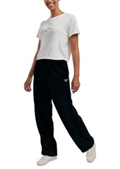 Reebok Women's Straight-Leg Fleece Sweatpants - Vector Navy