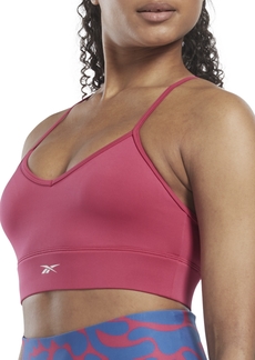 Reebok Women's Workout Ready Tri Back Medium Impact Sports Bra - Semi Proud Pink