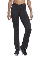 Reebok Women's Workout Ready Crossover-Waist Bootcut Pants - Night Black