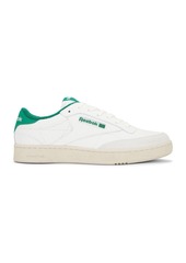 Reebok X NGG Club C Sneaker In White & Green