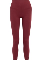 Reebok X Victoria Beckham Woman Cropped Ribbed Stretch Leggings Red