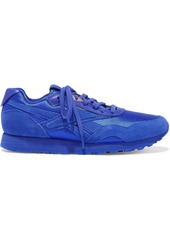 Reebok X Victoria Beckham Woman Rapide Leather-trimmed Shell And Suede Sneakers Royal Blue