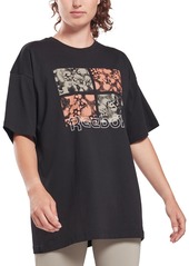 Reebok Womens Crewneck Short Sleeve Graphic T-Shirt