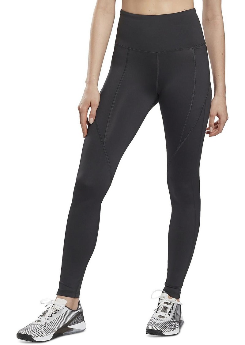 Reebok Womens High Rise Workout Athletic Leggings