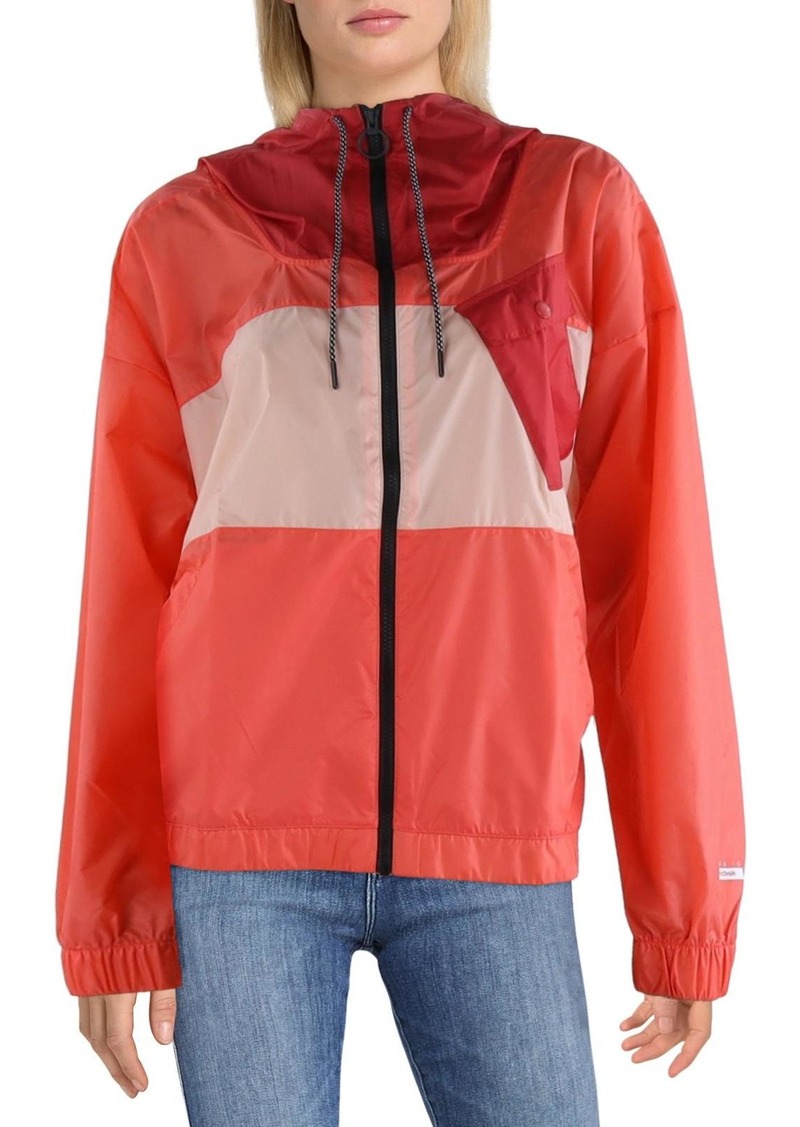 Reebok Womens Hooded Colorblock Soft Shell Jacket