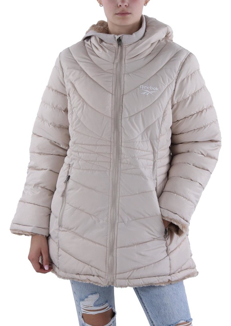 Reebok Womens Insulated Faux Fur Lined Puffer Jacket