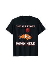 Reef Evil Clownfish Shirt. Scary clown fish with red balloon