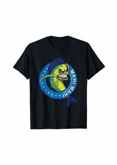 Reef Mahi Mahi Slayer. Dorado Dolphin - Deep Sea Vintage Fishing T-Shirt