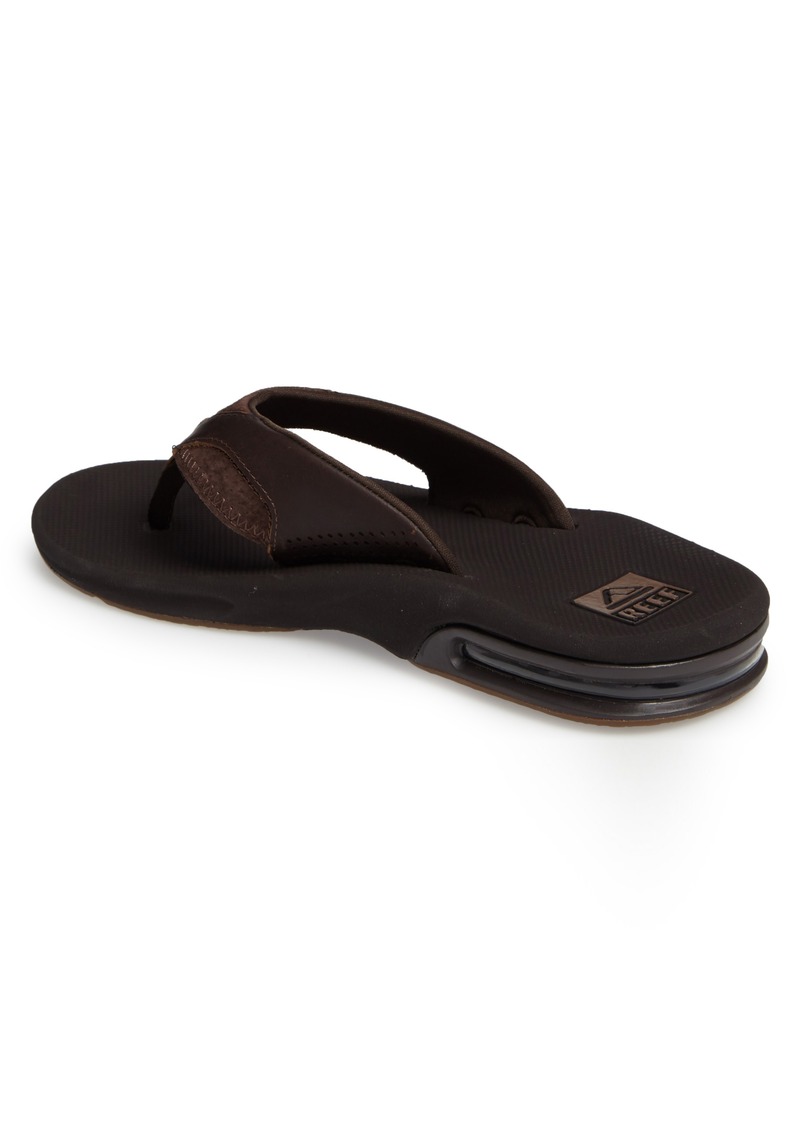 reef brown leather flip flops