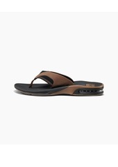 Reef Men's Fanning Comfort Flip Flops - Black and Tan