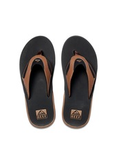 Reef Men's Fanning Comfort Flip Flops - Black and Tan