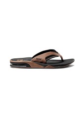 Reef Men's Fanning Comfort Flip Flops - Black and Tan