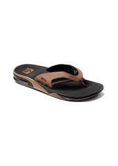 Reef Men's Fanning Comfort Flip Flops - Black and Tan