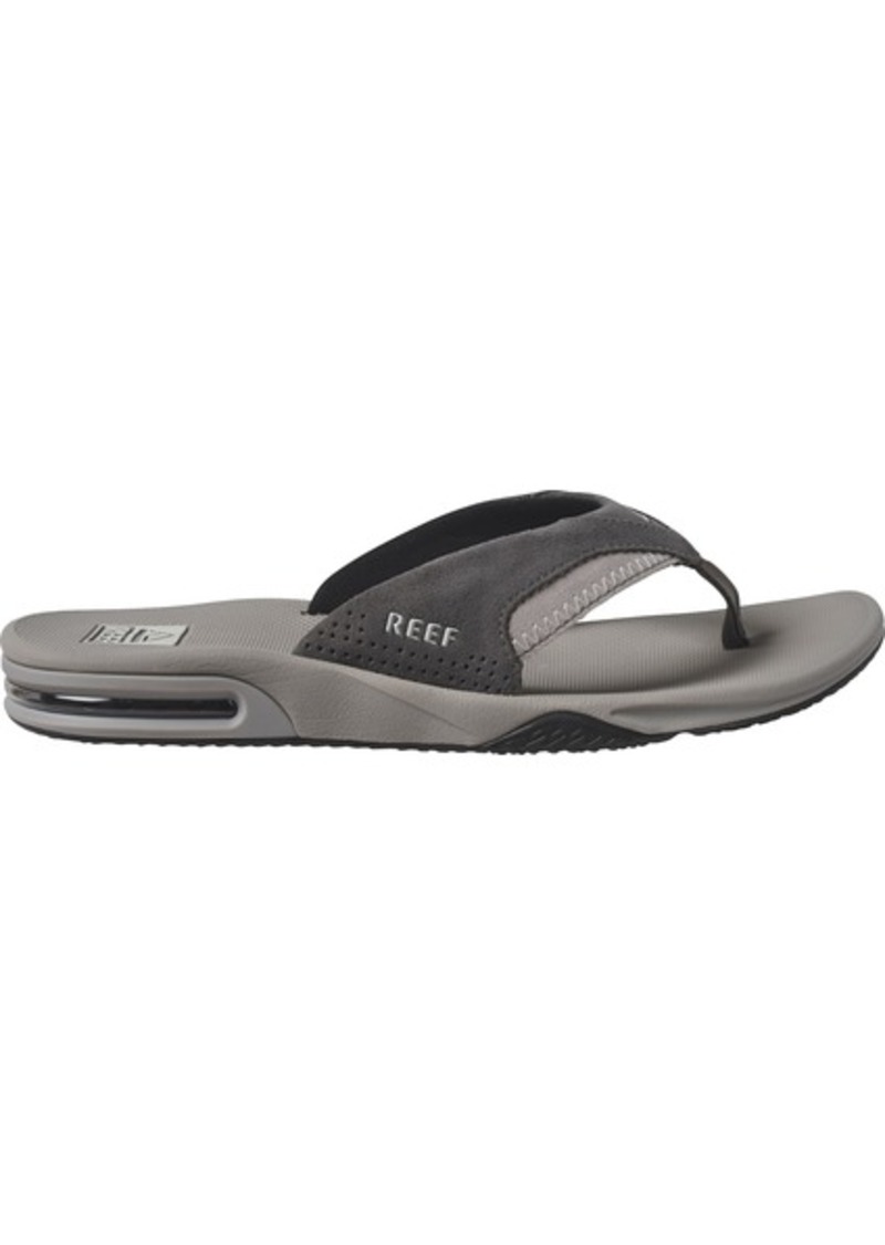 Reef Men's Fanning Suede Flip Flops, Size 8, Gray | Father's Day Gift Idea