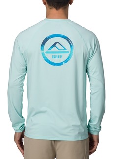 Reef Men's Hanford Long Sleeve Logo Graphic Performance T-Shirt - Clearwater