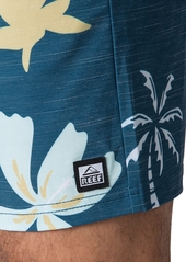 "Reef Men's Harmon Tropical Print Drawstring 5-3/4"" Swim Trunks - Legion Blue"