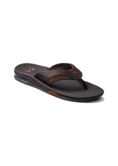 Reef Men's Leather Fanning Sandals - Dark Brown