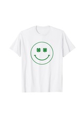 Reef St. Patrick's Day Smiley Face Clover Eyes Trendy T-Shirt
