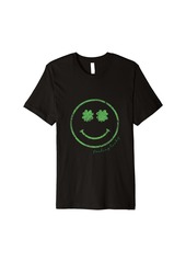 Reef St. Patrick's Day Smiley Face Clover Shamrock Trendy Premium T-Shirt