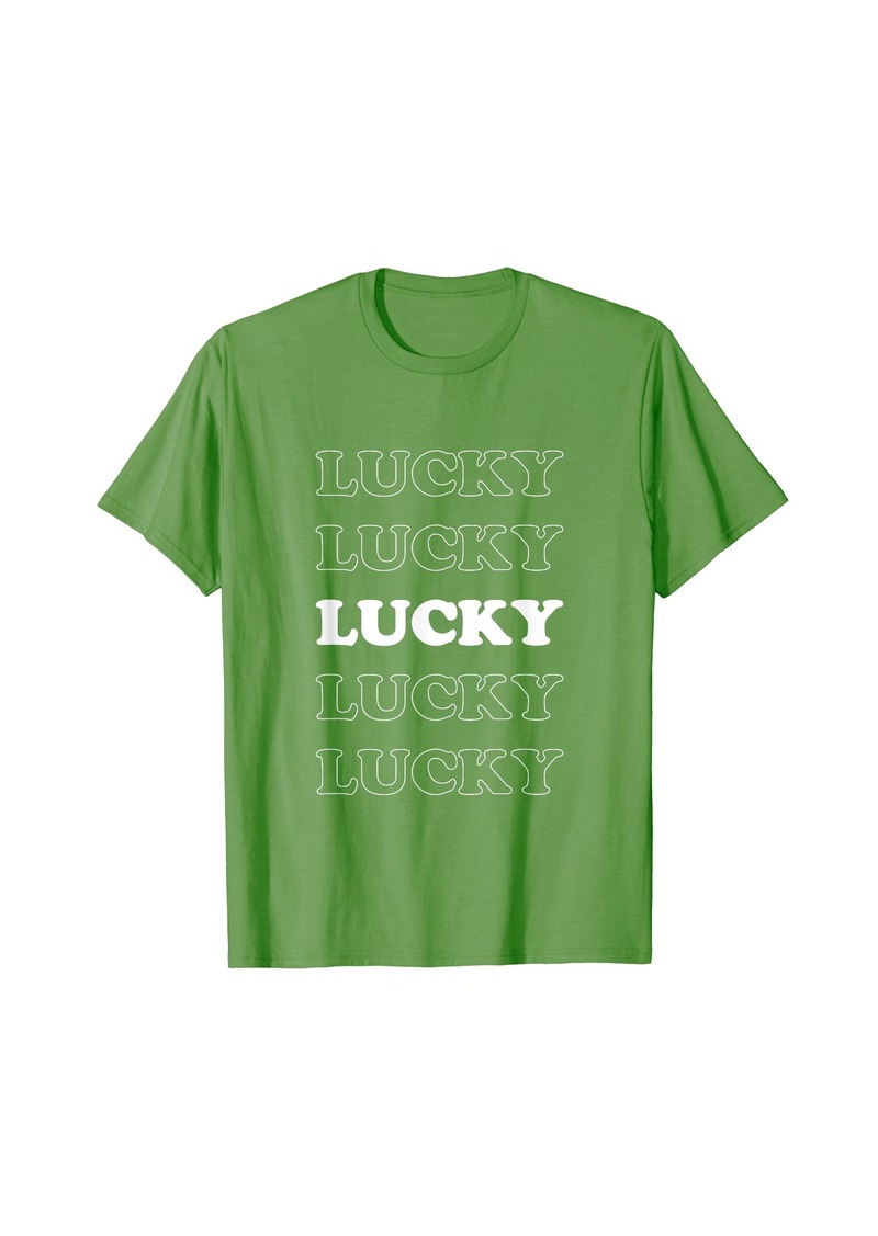Reef St. Patrick's Day Trendy Lucky Clover Outline T-Shirt