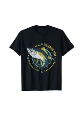 Reef Yellowfin Tuna - Compass - Distressed - Deep Sea Fishing T-Shirt