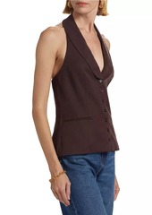 Reformation Alistair Halterneck Button-Up Vest