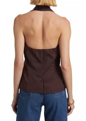 Reformation Alistair Halterneck Button-Up Vest