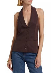 Reformation Alistair Halterneck Button-Up Vest