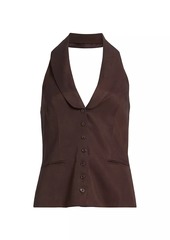 Reformation Alistair Halterneck Button-Up Vest