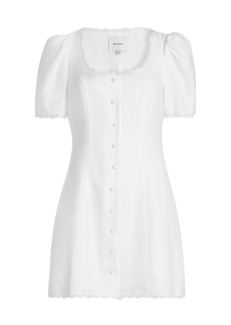 Reformation Anabella Linen Minidress