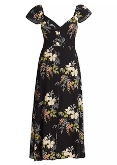 Reformation Baxley Floral Midi-Dress