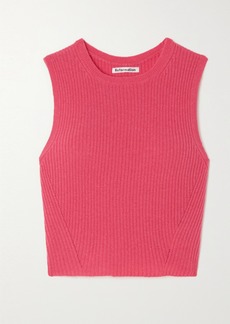 Reformation Benedetta Cropped Ribbed Recycled Cashmere Tank