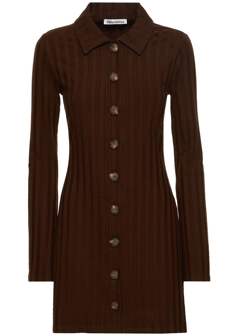 Reformation Benton Knitted Mini Dress