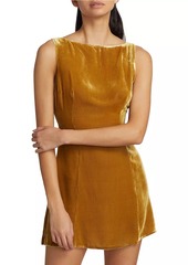 Reformation Brisbane Velvet Slip Minidress