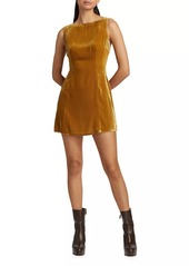 Reformation Brisbane Velvet Slip Minidress