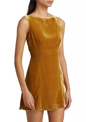 Reformation Brisbane Velvet Slip Minidress